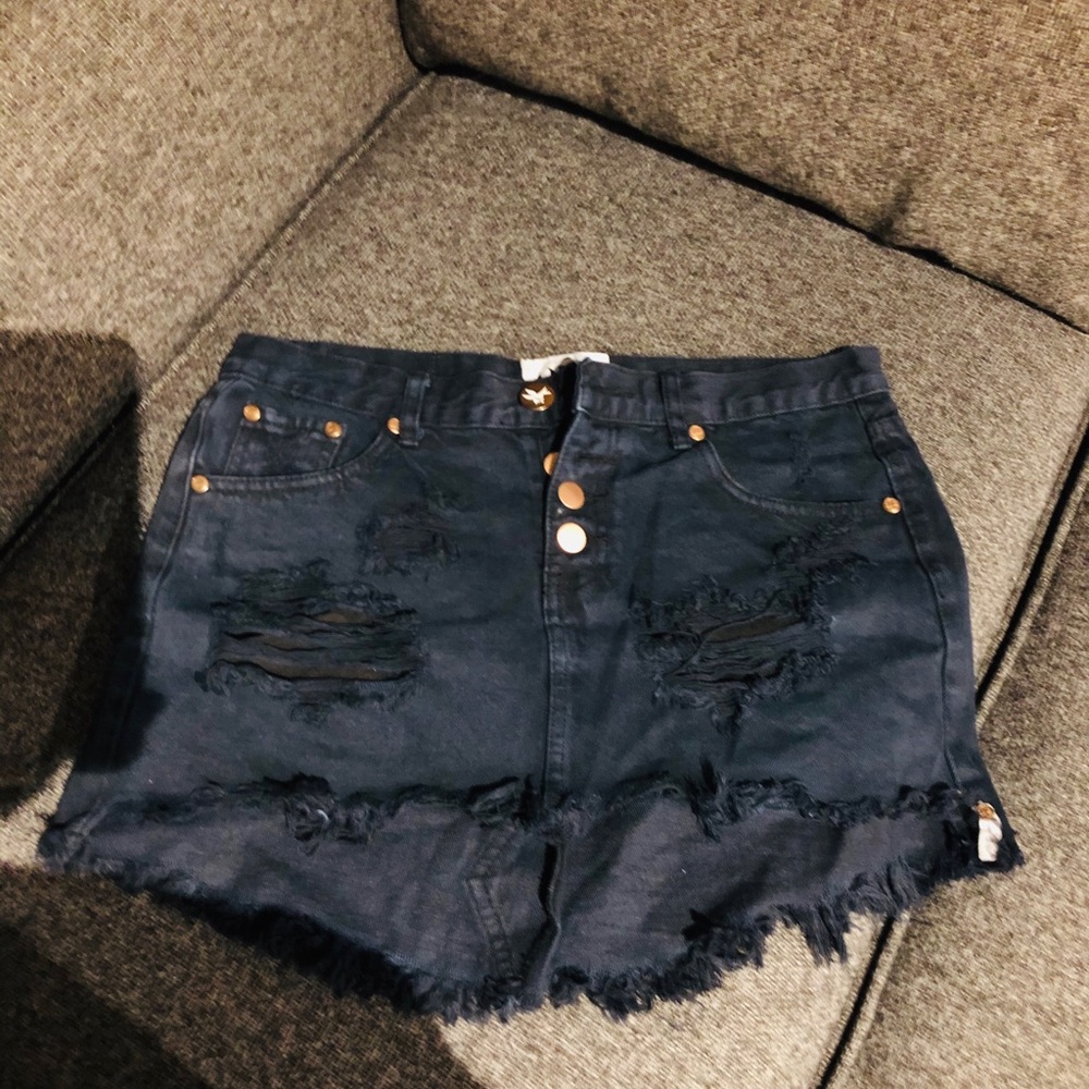 Sexy jean mini skirt